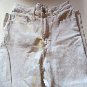 Hollister High Rise Women Jeans - Cream With Yellow Shading